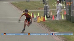 MediaID=38422 - 39. Int. Speedskating Kriterium Gross-Gerau 2017 - Cadet women, 300m time final