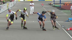 MediaID=38651 - 12.Int. Speedskate Kriterium Wörgl - Cadet men, 500m final