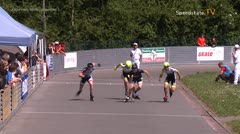 MediaID=38770 - 40. Int. Speedskating Kriterium Gross-Gerau 2018 - Junior men, 500m quaterfinal1