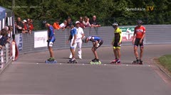 MediaID=38777 - 40. Int. Speedskating Kriterium Gross-Gerau 2018 - Senior men, 500m quaterfinal1