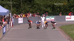 MediaID=38789 - 40. Int. Speedskating Kriterium Gross-Gerau 2018 - Youth Men, 500m semifinal2