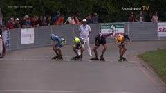 MediaID=38805 - 40. Int. Speedskating Kriterium Gross-Gerau 2018 - Cadet men, 500m final