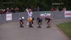 MediaID=38806 - 40. Int. Speedskating Kriterium Gross-Gerau 2018 - Cadet men, 500m final