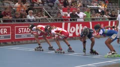 MediaID=39156 - EuropeanChampionships  Roller Speedskating - Junior Ladies, 500m semifinal2