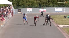 MediaID=40820 - Int. Speedskating Kriterium Gross-Gerau 2024 - Cadet men, 500m quarterfinal1