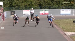 MediaID=40827 - Int. Speedskating Kriterium Gross-Gerau 2024 - Cadet women, 500m quarterfinal4